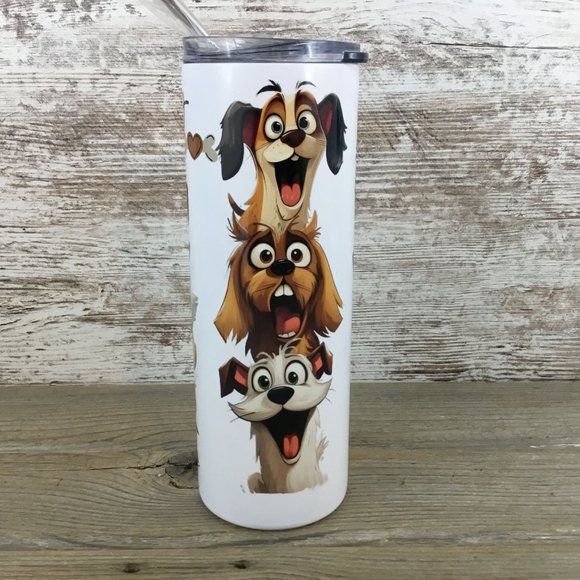 Crazy Dog Lady 20 oz Skinny Tumbler - Picture 2 of 5
